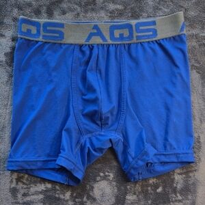 AQS Blue and Gray Boxer Briefs Athletic Fit